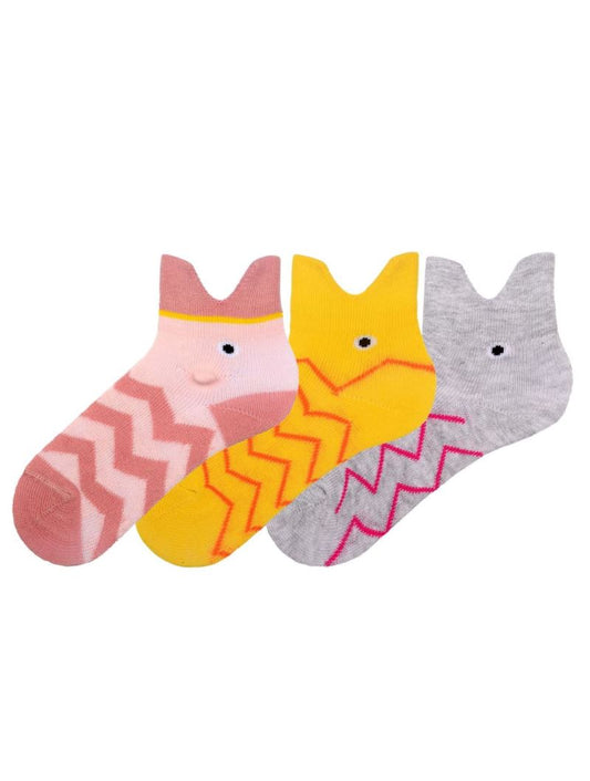 GONE FISHIN' BABY GIRLS 3-pack socks